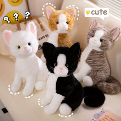 6 Styles Mixed Plush Cat Toys for Kids Christmas Gift Decor