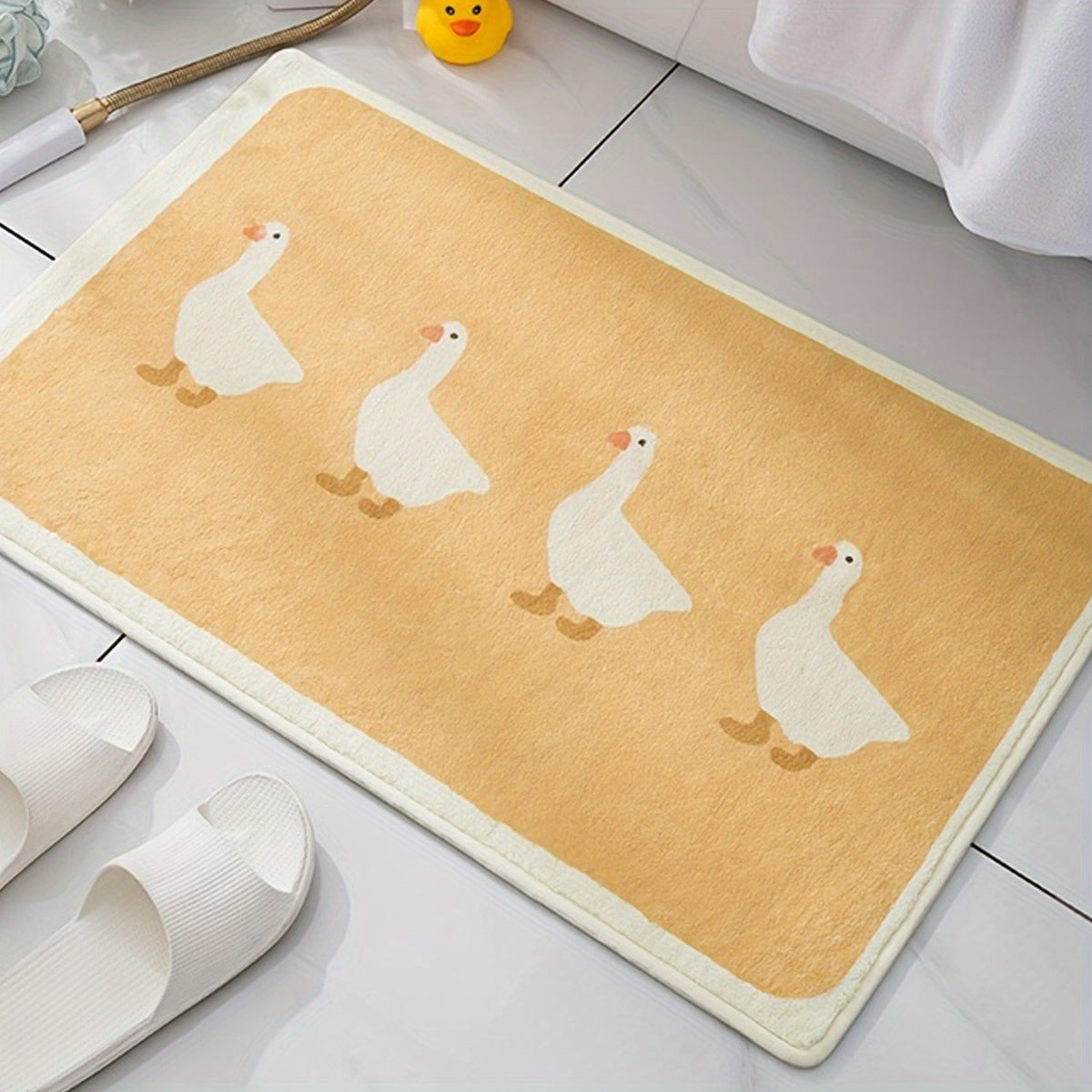 Cashmere Bath Mat Non Slip Ultra Soft Water Absorbent Machine Washable 16x24in
