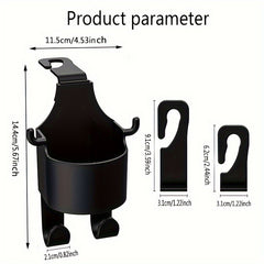 Car Seat Back Cup Holder & Hook Organizer