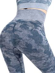 High Waist Camo Yoga Leggings for Fitness Gym Wear