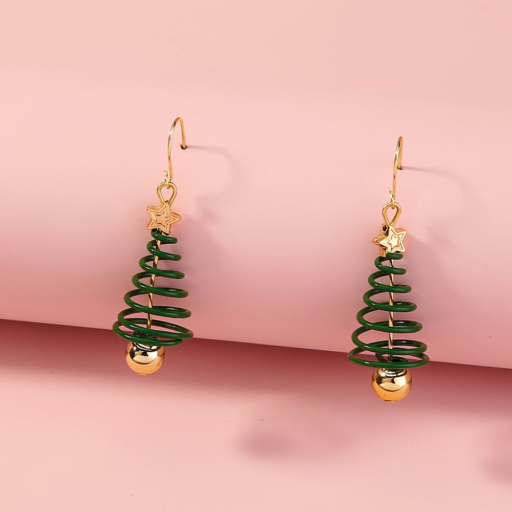 Christmas Tree Earrings Pendant Girls Gift