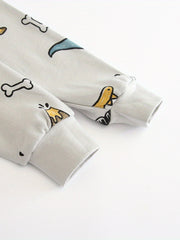 Dinosaur Kid's Pajamas Set Long Sleeve Top & Pants Comfy PJ Boy's Loungewear