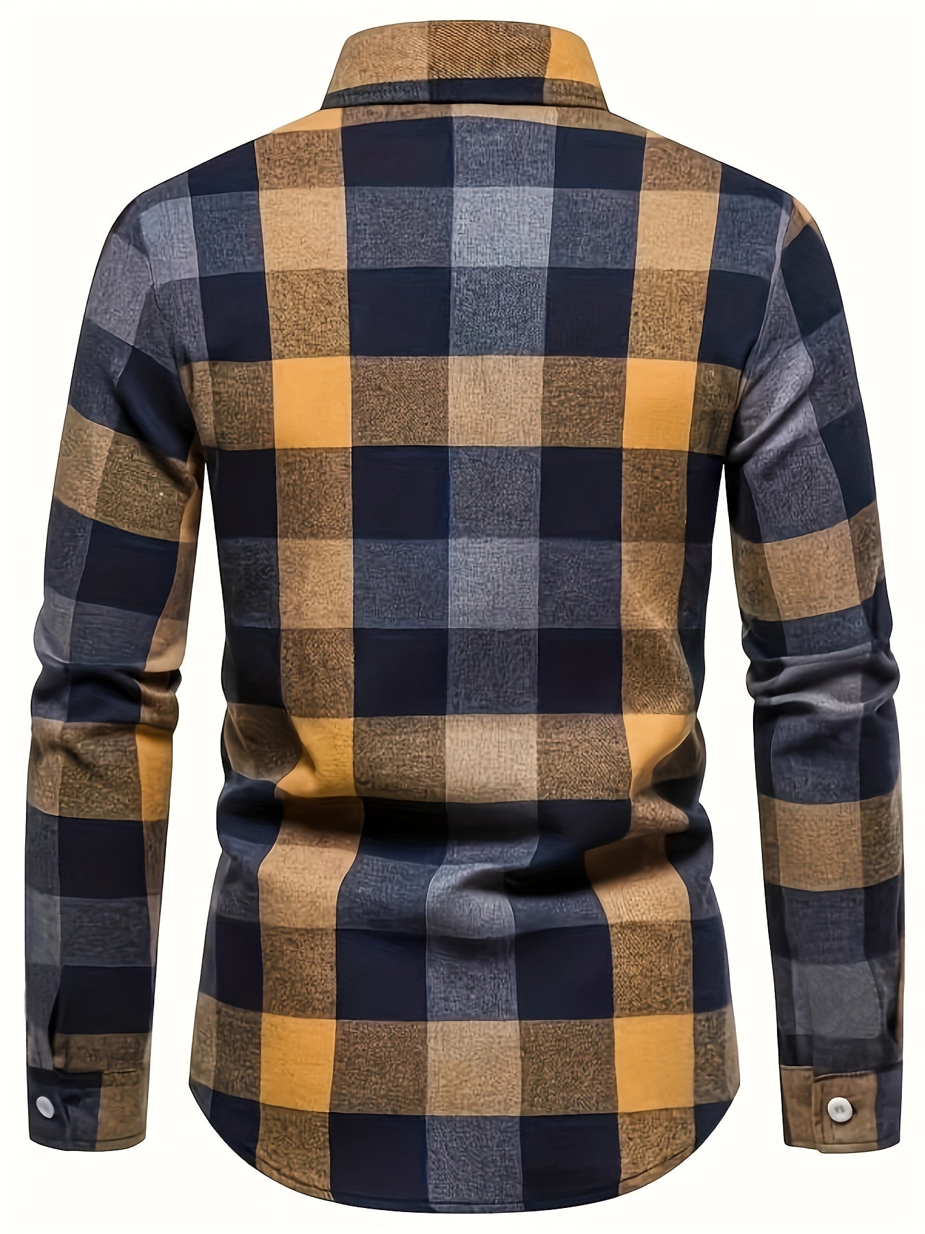 Plaid Print Men's Casual Long Sleeve Shirt