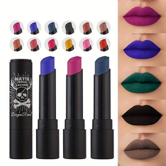 12 Matte Lipstick Set Waterproof and Long-Lasting for Makeup Parties