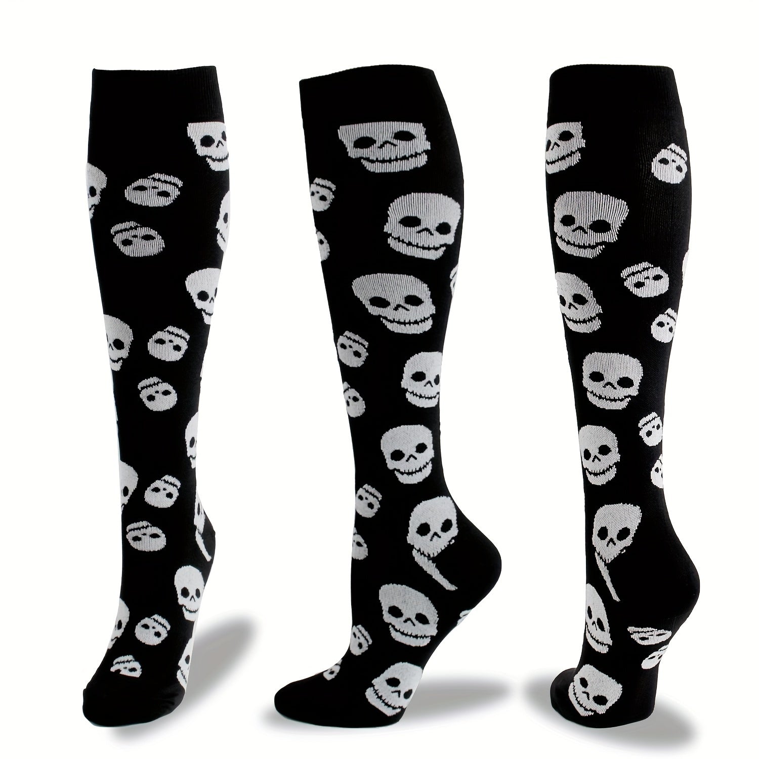 4 Pairs Compression Socks for Women & Men Knee High for Nurses Running