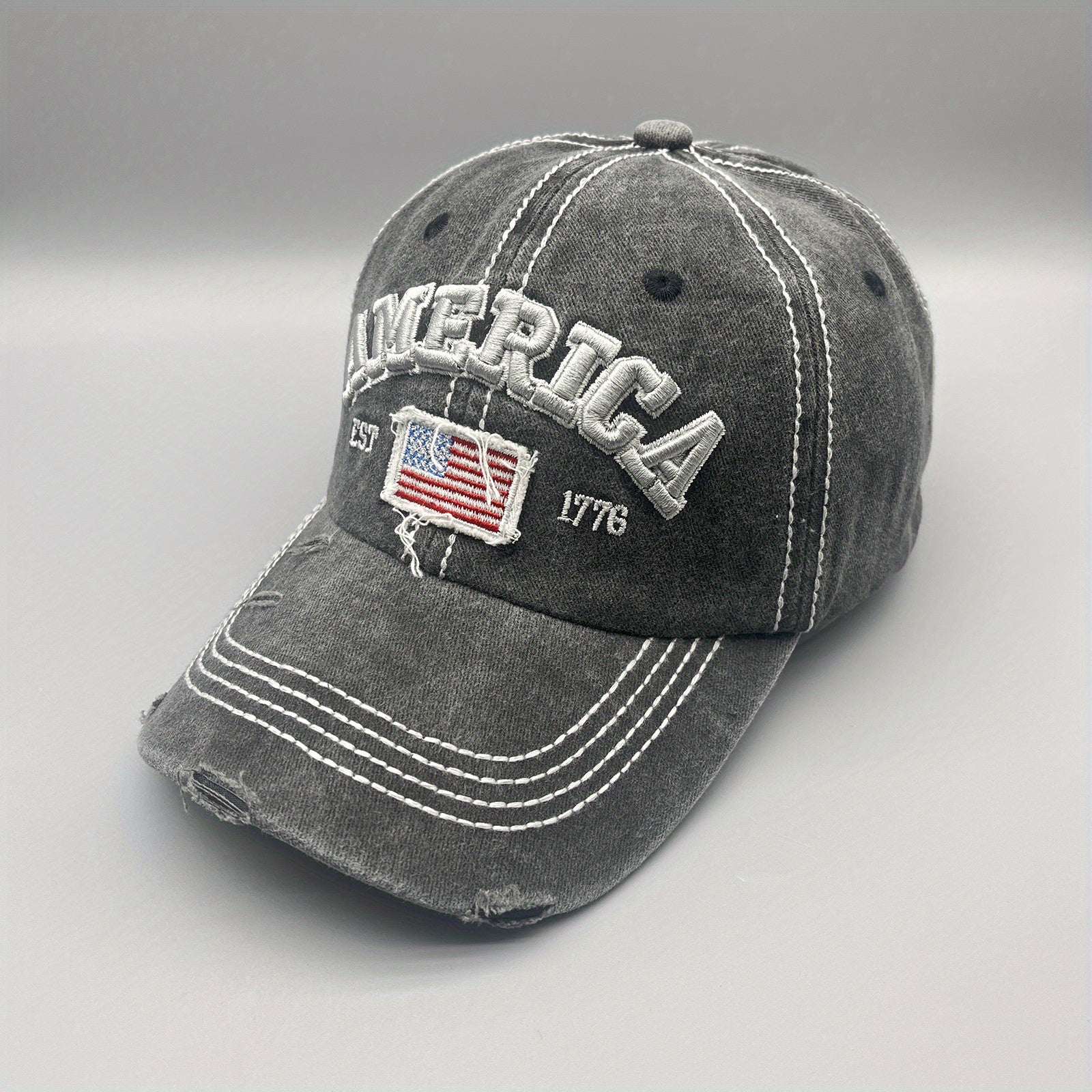 US Flag Cotton Baseball Cap for Men