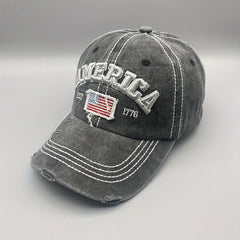 US Flag Cotton Baseball Cap for Men
