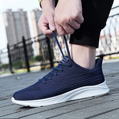 Men's Breathable Knitted Running Shoes Lightweight Sneakers