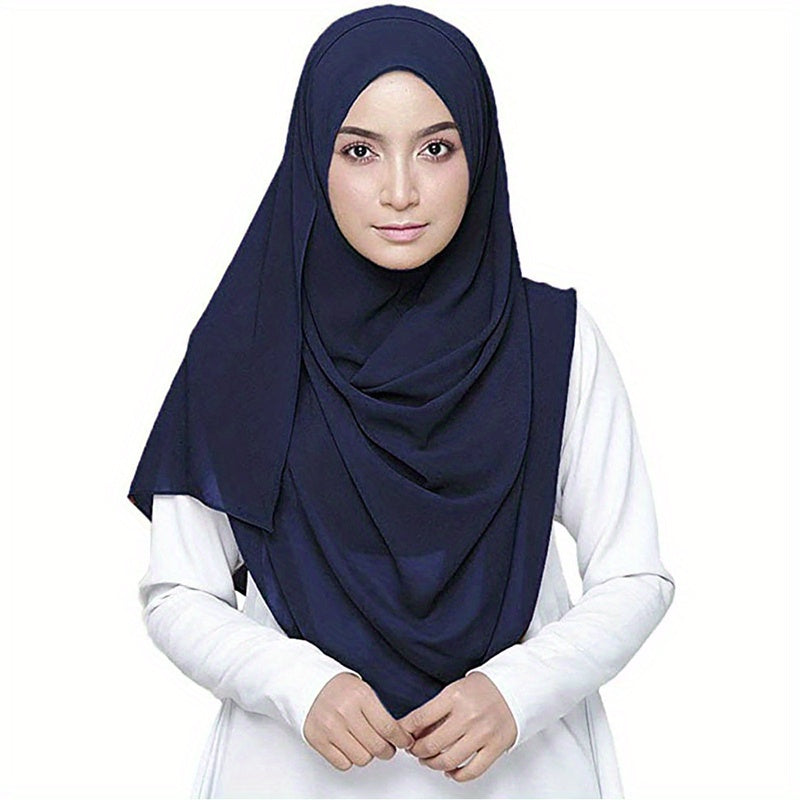 Chiffon Scarf Hijab Shawl Head Wrap Turban Windproof Beach Towel