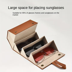 Grid Wall Hanging Glasses Storage Bag Organizer Case Travel Glasses Box