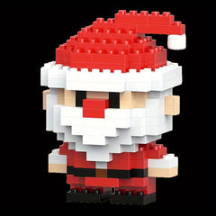 Christmas Santa Claus Building Block Toy Mini Hut Decor Gift