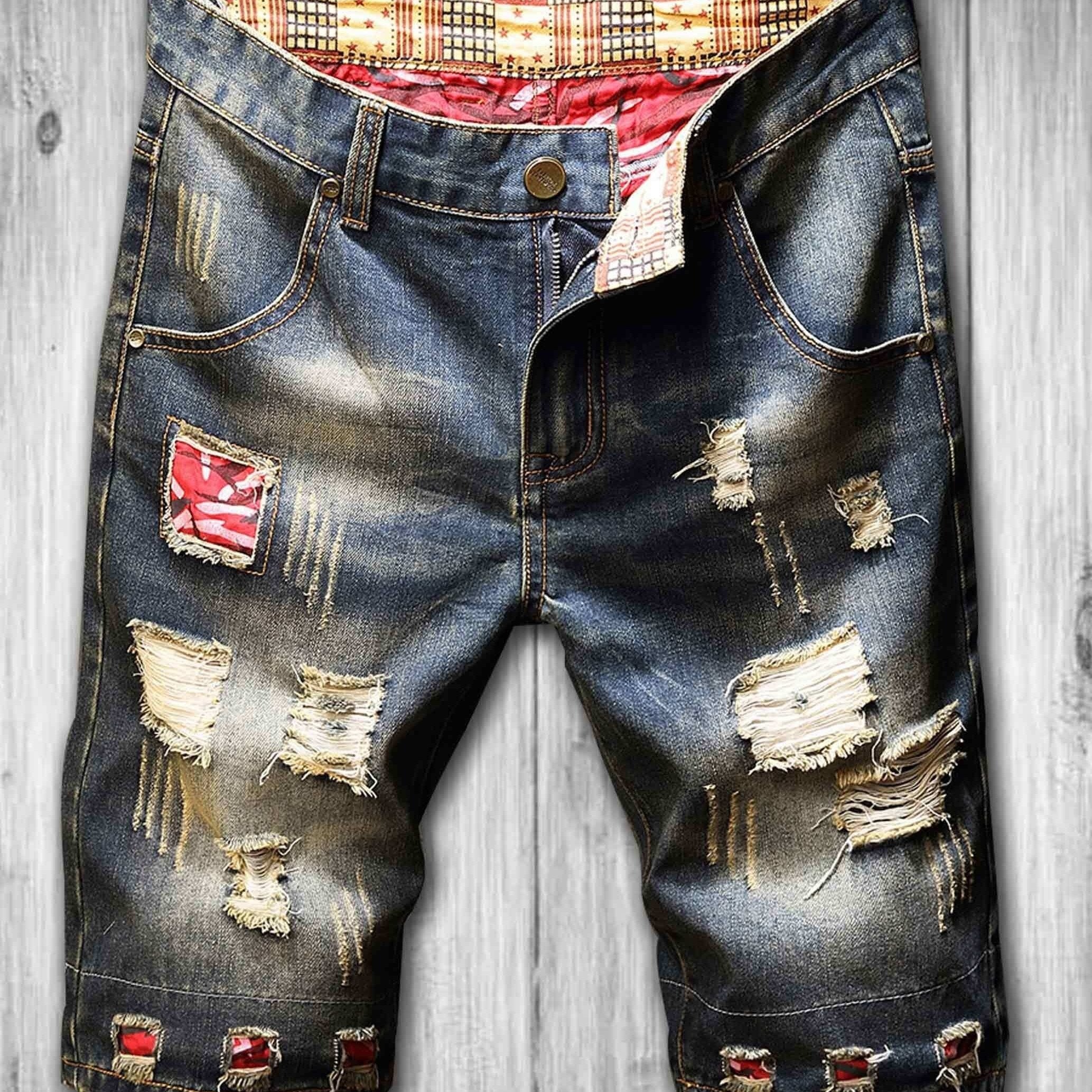Men's Vintage Sky Ripped Jeans For Summer