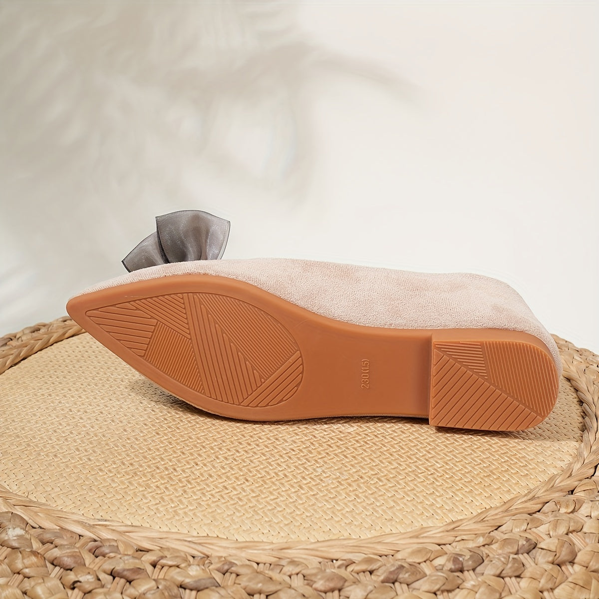 Women's Bowknot Ballet Flats Pointed Toe Slip On Shoes