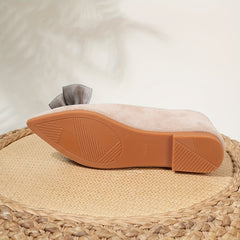 Women's Bowknot Ballet Flats Pointed Toe Slip On Shoes