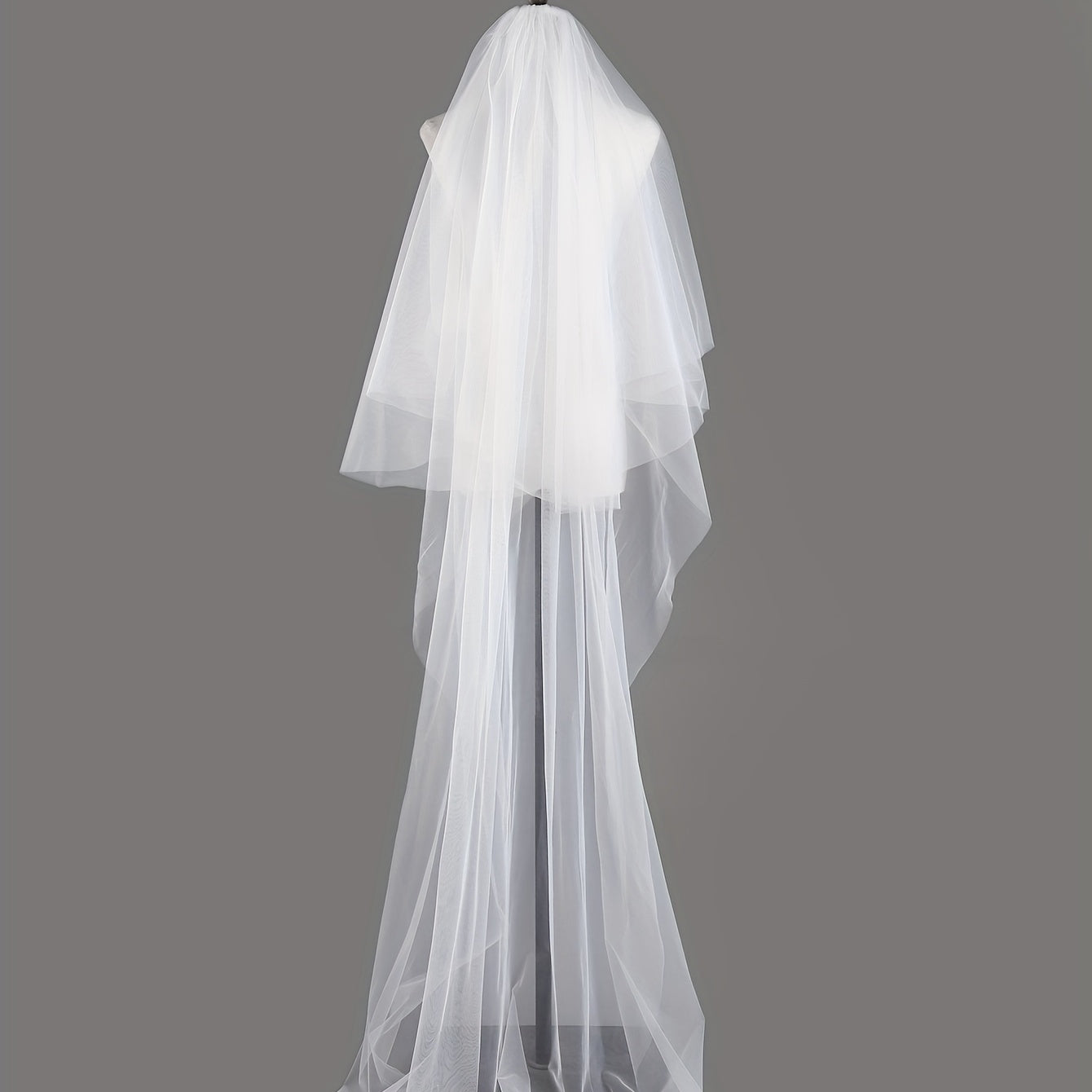 Ivory Bridal Veil Tulle Short