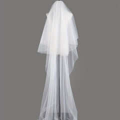 Ivory Bridal Veil Tulle Short