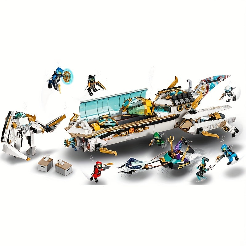 Underwater Adventure Building Block Toy with Mini Submarines & 10 Dolls