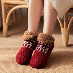 Plush Lined Socks Soft & Warm Low Cut Floor Socks Women's