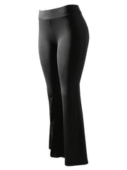 Elastic Waist Flared Leg Pants for Women