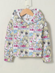 Girls' Anime Hooded Long Sleeve Sweatshirt Pullover Girl's Hoodie