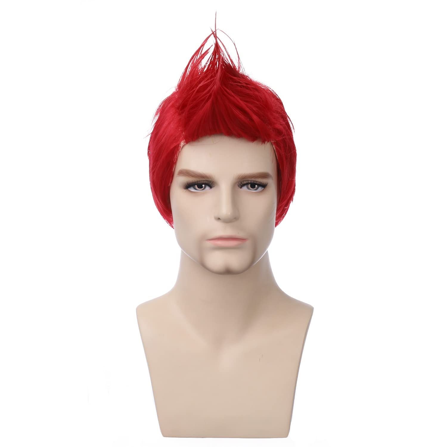 Men's Fauxhawk Curly Wig Anime Cosplay Halloween Costume Party