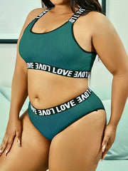 Sports Lingerie Set Criss Cross Bra & Panty Two Piece Set