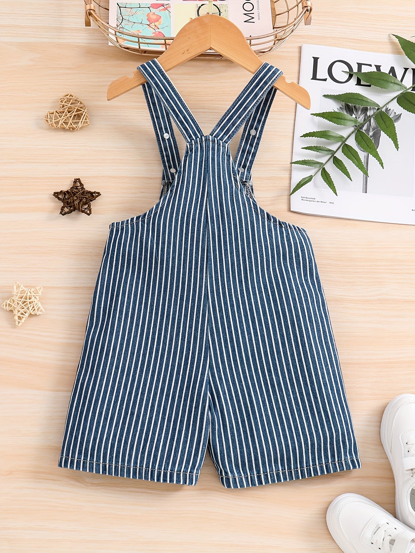 Boys Stripe Denim Pants Overall Jumpsuit Clothes Kids Clothing