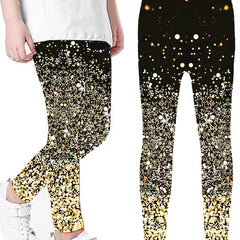 Sequin Star Leggings for Girls Yoga Sports