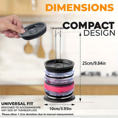 Tumbler Lid Organizer Vertical Storage Rack for 10 Lids