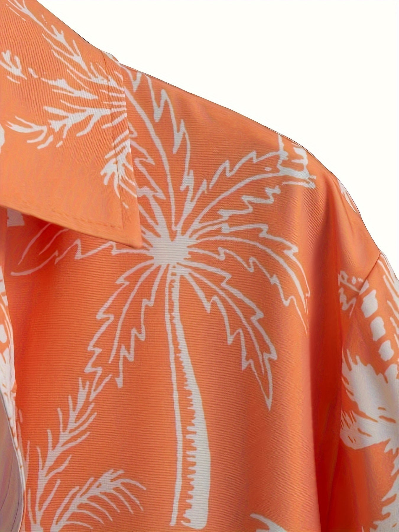 Hawaiian Coconut Pattern Men's Short Sleeve Shirt