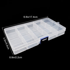 Transparent Plastic DIY Jewelry Storage Box