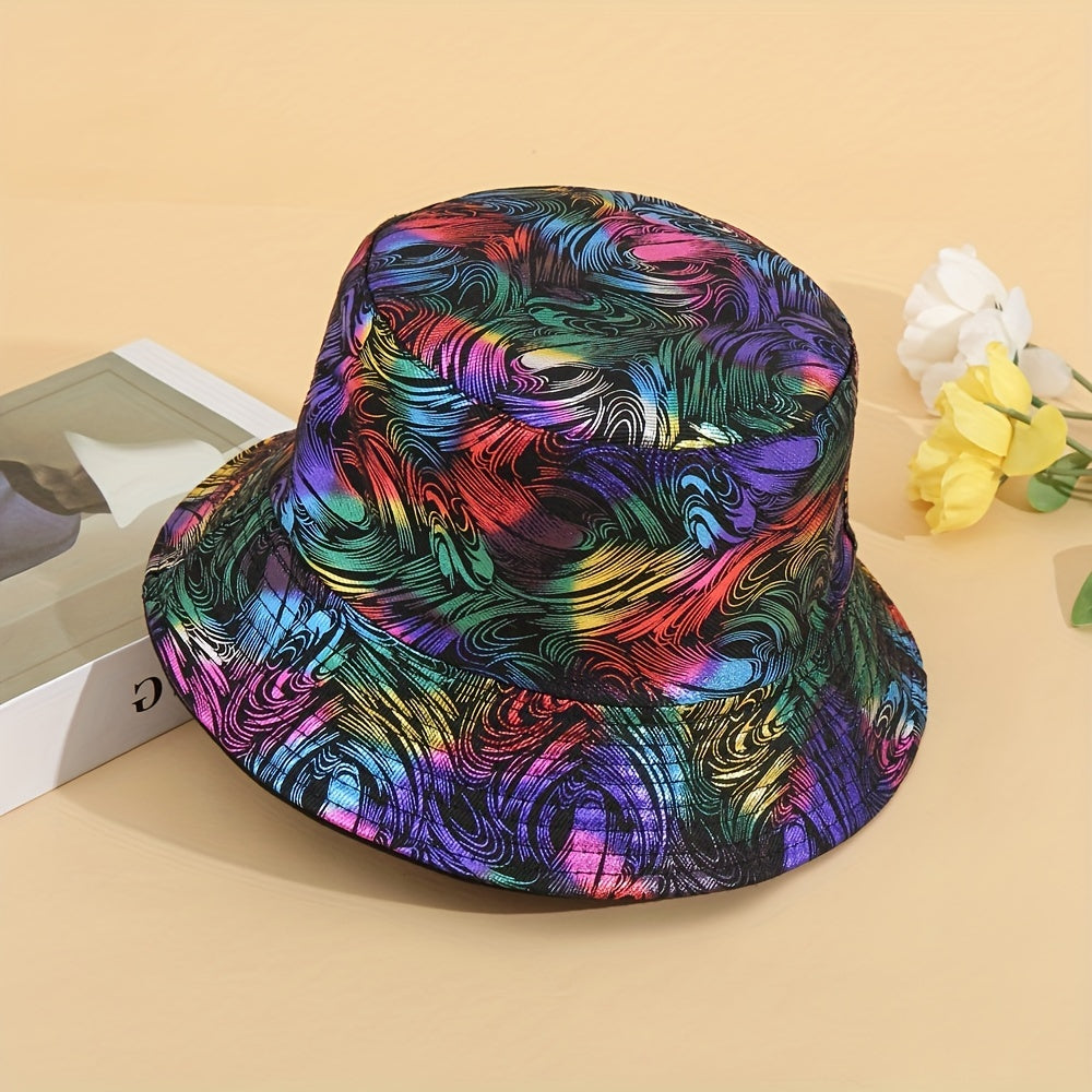 Colorful Bronzing Couple Style Sunshade Bucket Hat