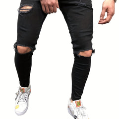 Men's Slim Fit Ripped Distressed Stretch Jeans
