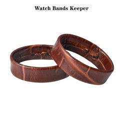 2 Pcs Bands Keeper For Leather Watch Strap 14-24mm Replacement Loops