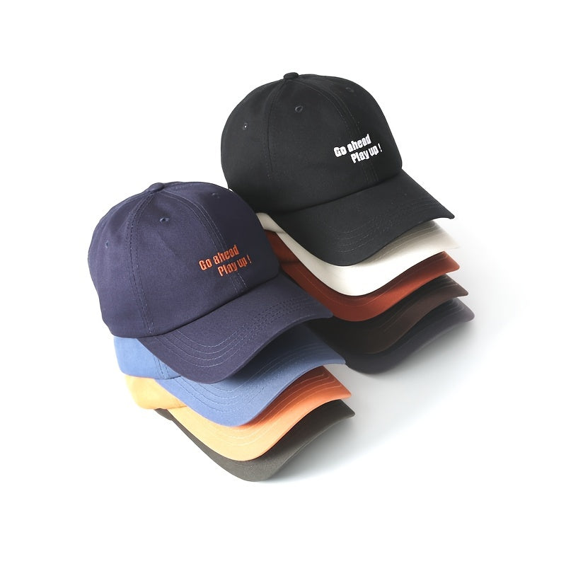 Vintage Embroidery Letters Baseball Cap Adjustable Casual Style Man Unisex Hat
