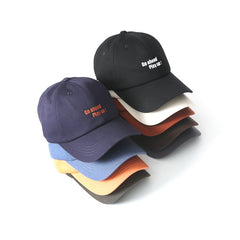 Vintage Embroidery Letters Baseball Cap Adjustable Casual Style Man Unisex Hat