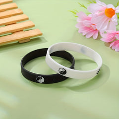 Tai Chi Silicone Wristband Bracelet & Bangles
