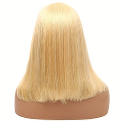 Blonde Straight Bob Wig 613 Cut 4X4 HD Lace Front Short Bob Wig Human Hair 150