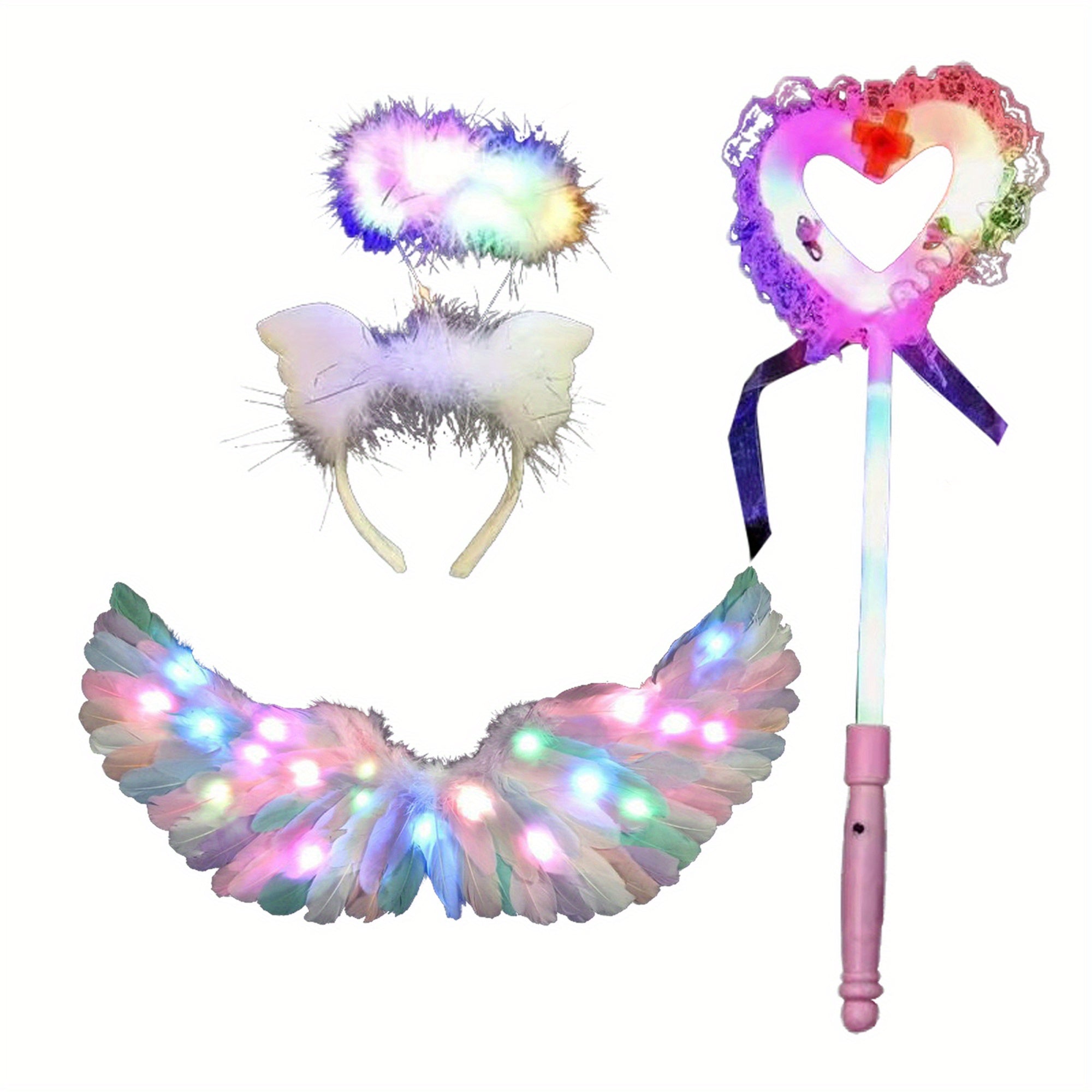 Light Up Feather Wings Fairy Wings Halloween Costume
