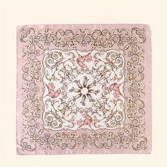 70cm Pink Square Scarf Vintage Casual Shawl Neckerchief Hair Access.
