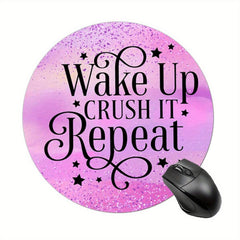 Round Gaming Mouse Pad for Girls 7.8 inch Non-Slip Rubber Mouse Mat