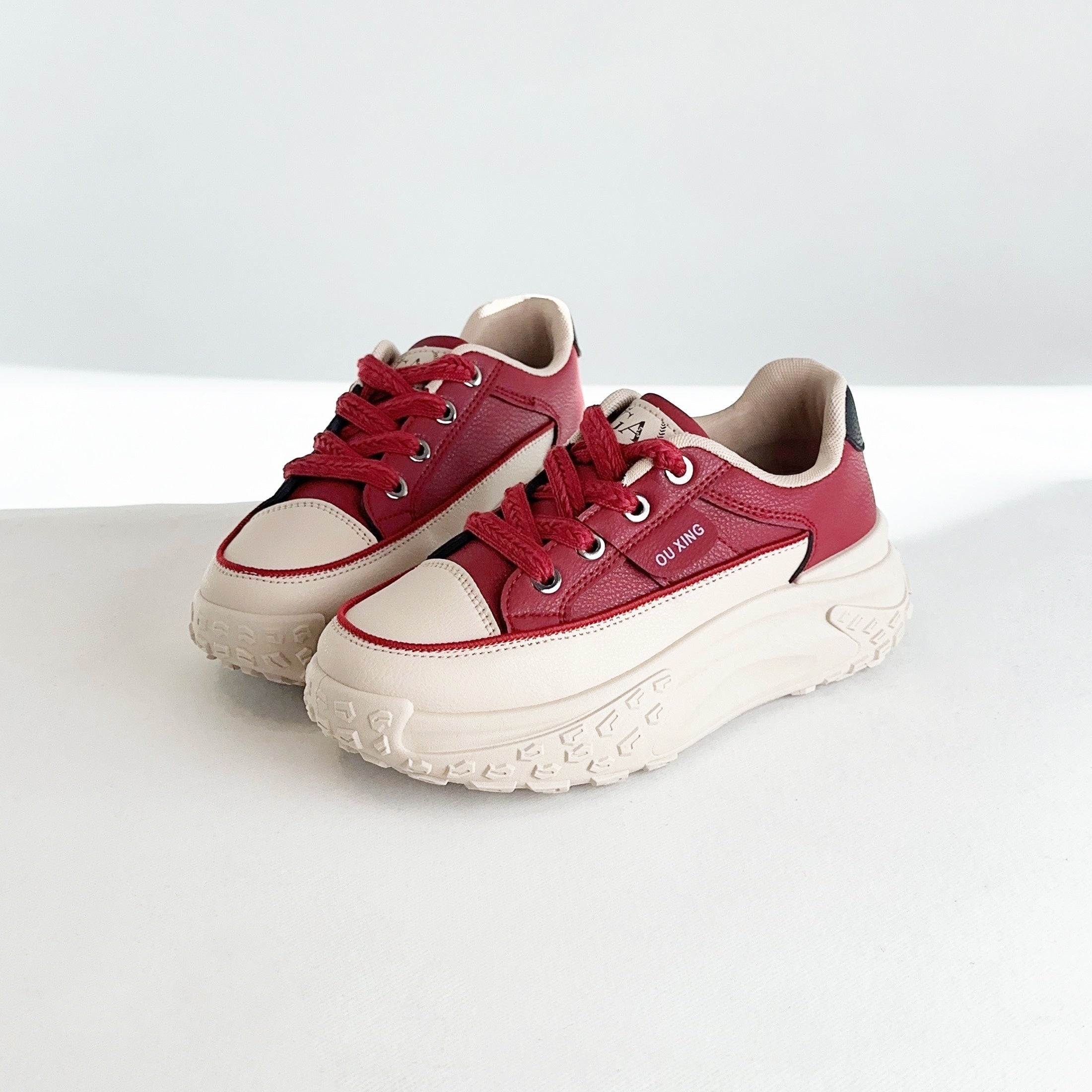 Women's Low Platform Chunky Sneakers Breathable Anti-slip Shoes