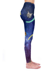 Cat Print Skinny Leggings High Waist Yoga Leggings