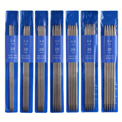 35pcs 7 Packs Double Pointed Knitting Needles Set Stainless Steel