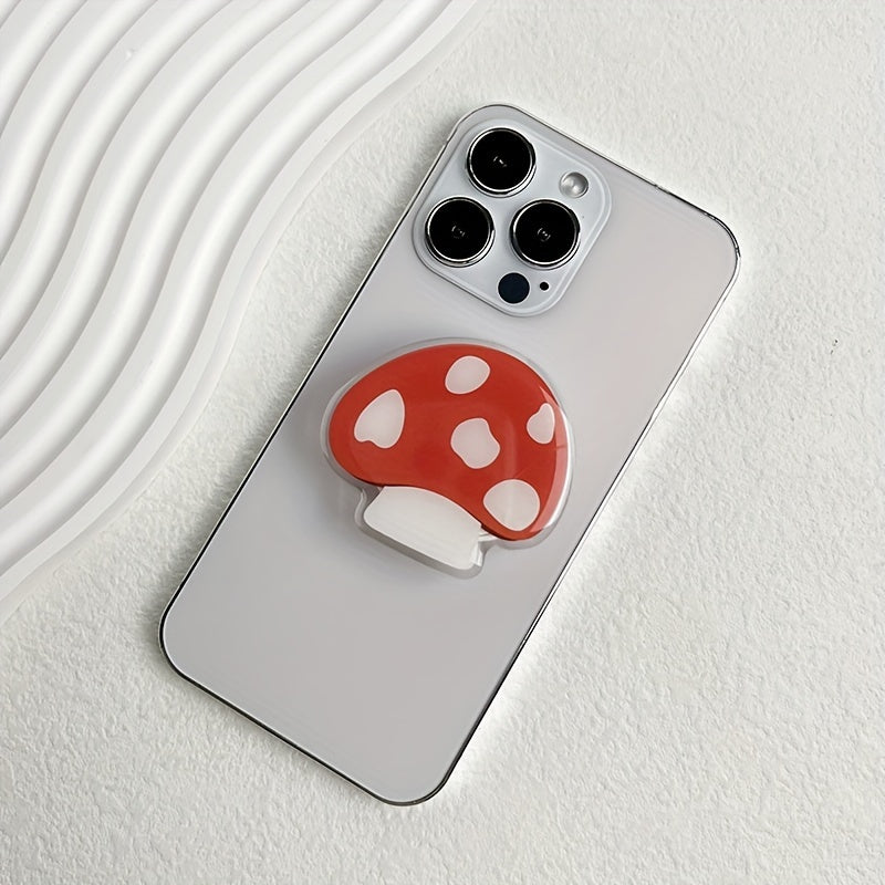 Cartoon Mushroom Phone Holder Foldable Desktop Portable Handle