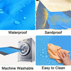 Large Waterproof Beach Blanket 79x83 inches