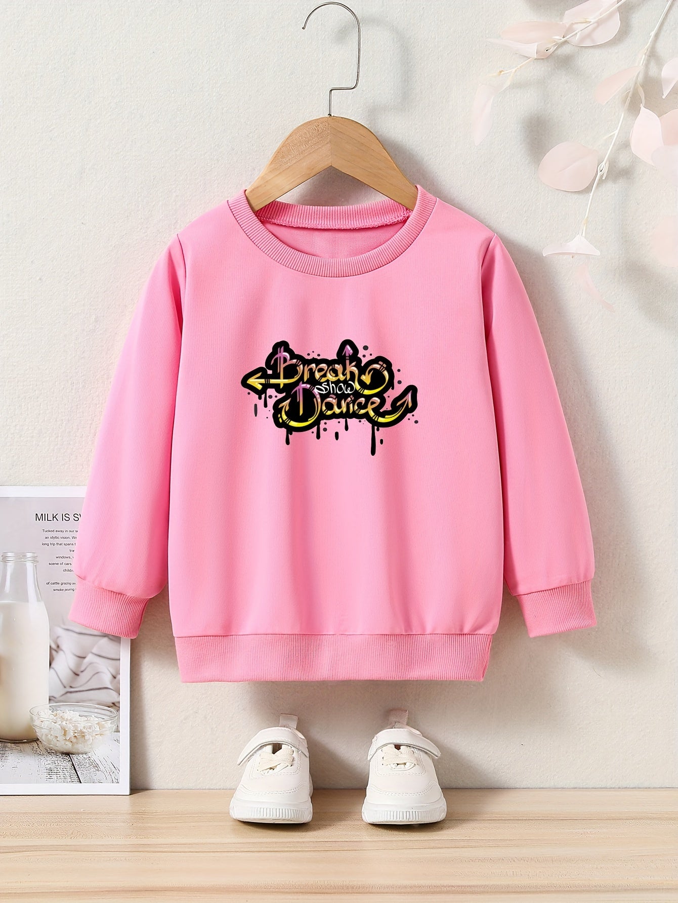 OERYUI Toddler Kids Cartoon Letter Print Long Sleeve Sweatshirt Top