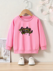 OERYUI Toddler Kids Cartoon Letter Print Long Sleeve Sweatshirt Top