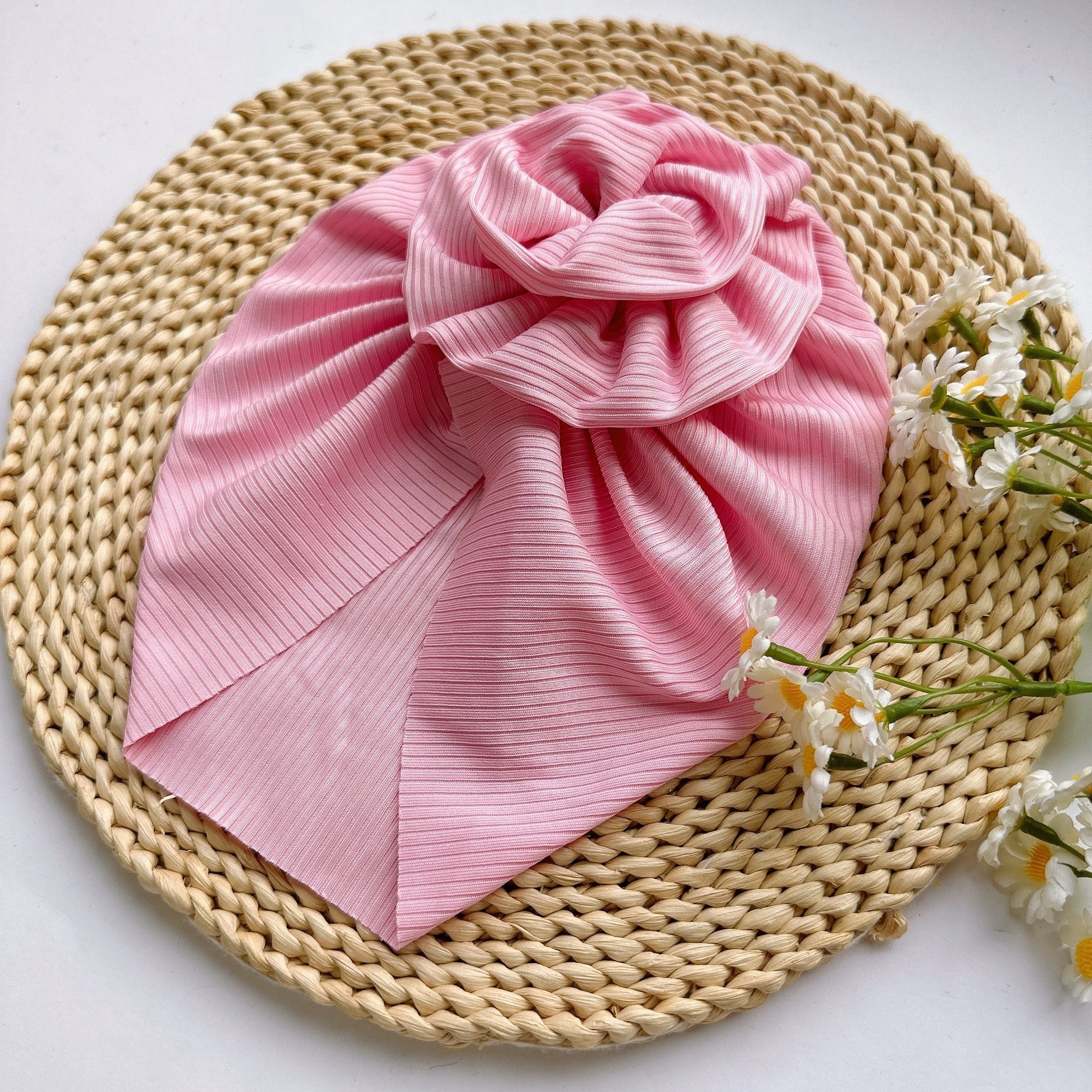Baby Spring Summer Thin Headband Big Flower Baby Hat for Newborns