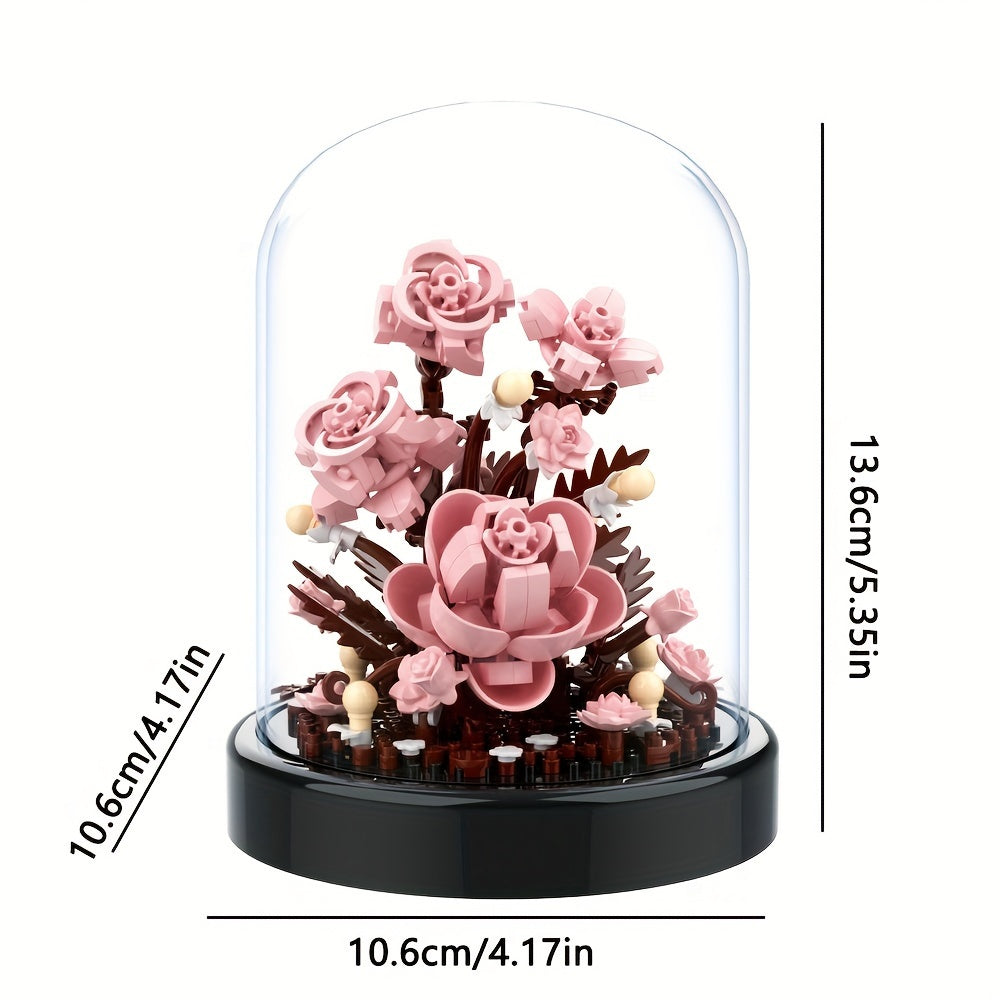 Immortal Bouquet Champagne Rose Family Desktop Decoration